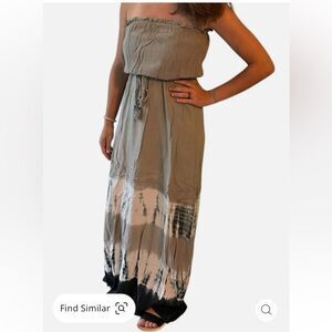 🌿 SHE + SKY Strapless Tie-Dye Maxi Dress | Size S | NWT